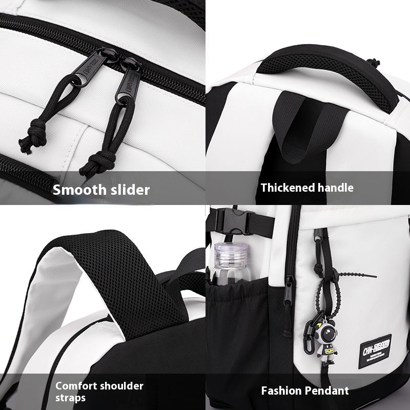 Smooth zippers, thickened handle and padded straps