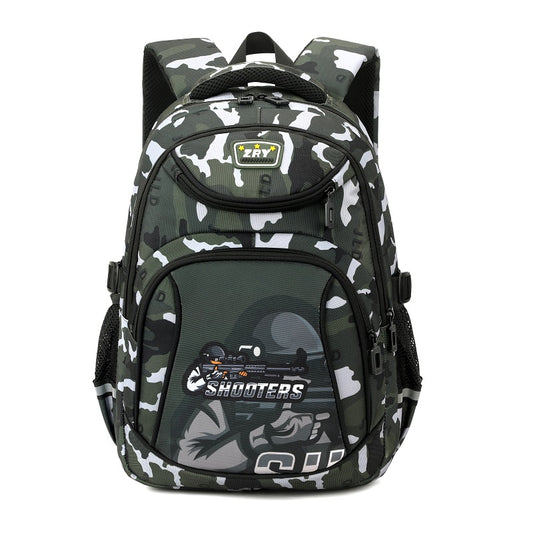 Green camouflage backpack