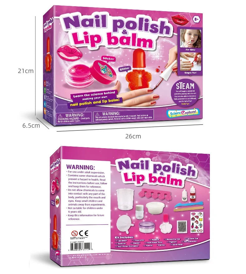 Nail Polish & Lip Balm Kit contents