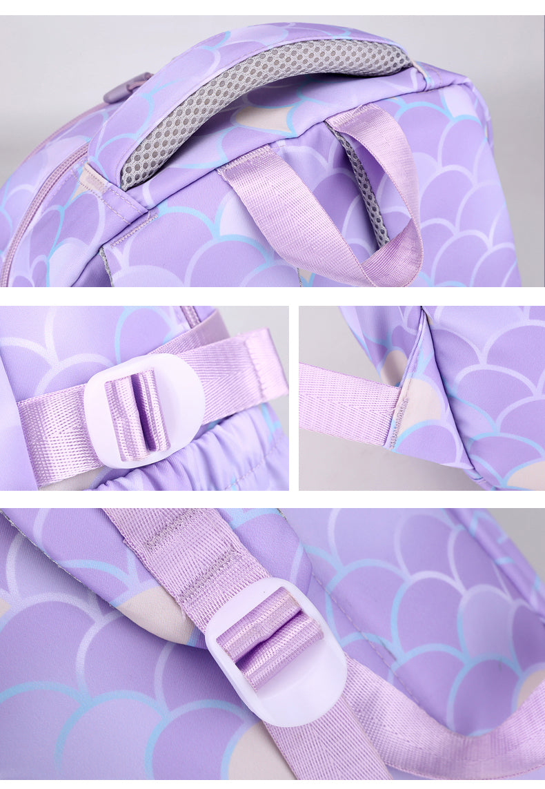 Mermaid backpack interior big pocket