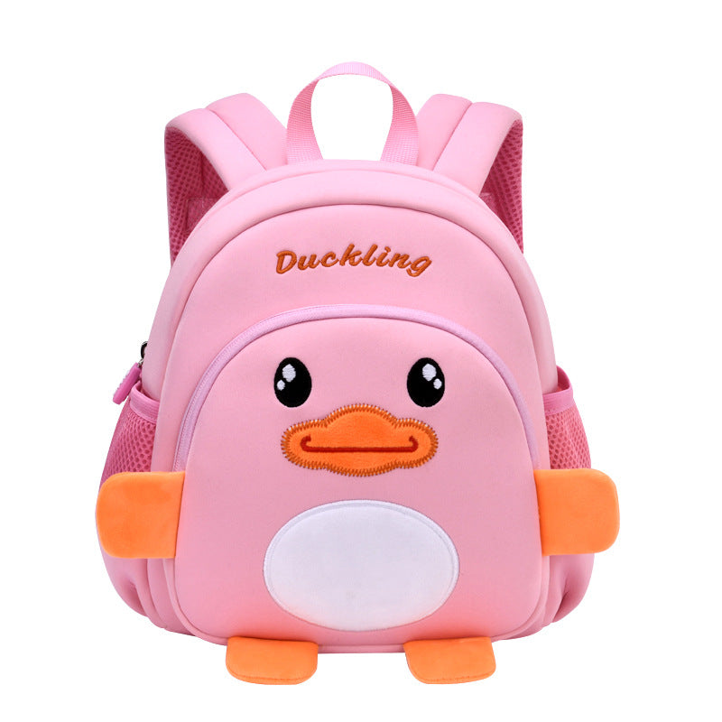 Pink Duck Cartoon Kids Backpack