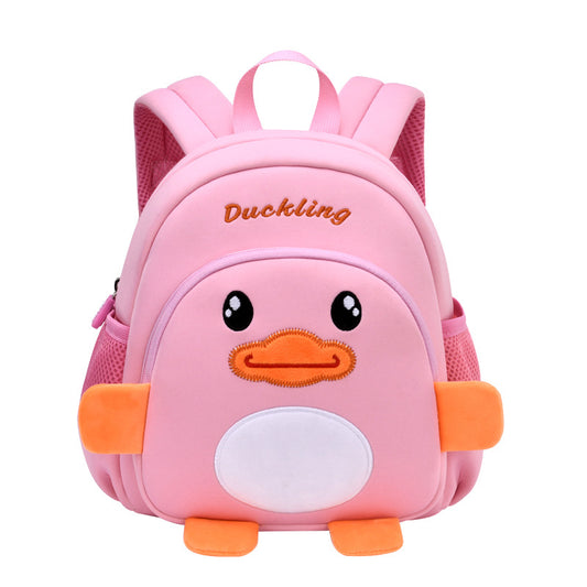 Pink Duck Cartoon Kids Backpack