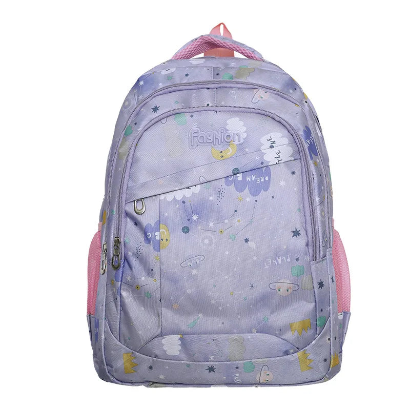 Dream Clouds Elementary Backpack — Purple
