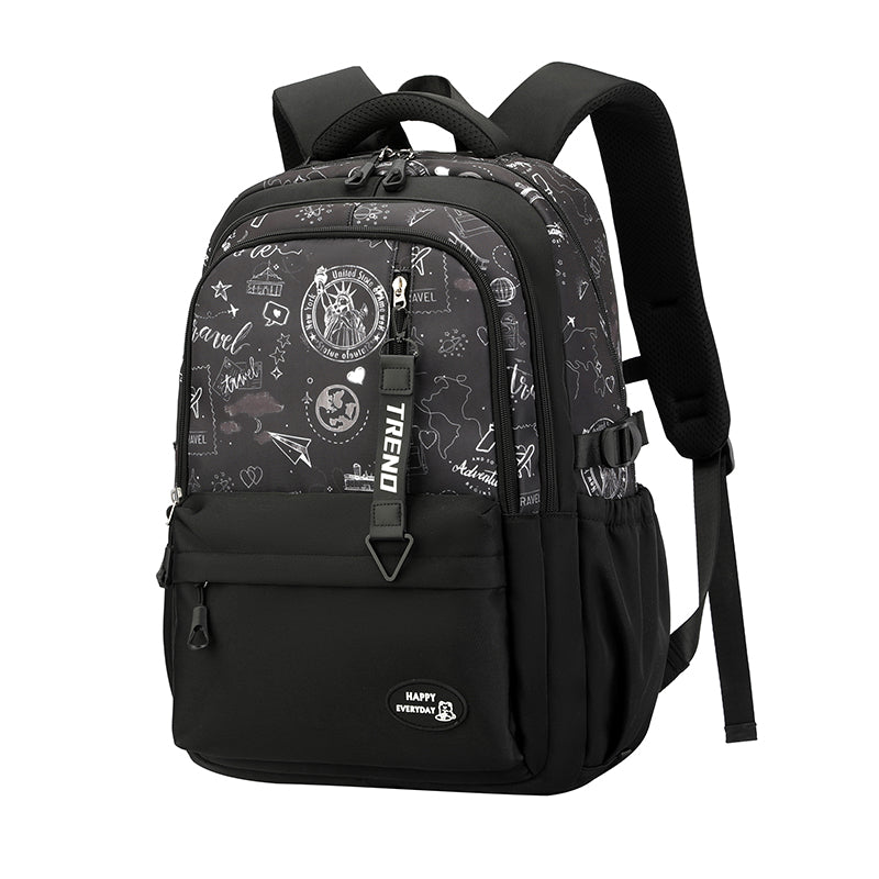 Black graffiti backpack