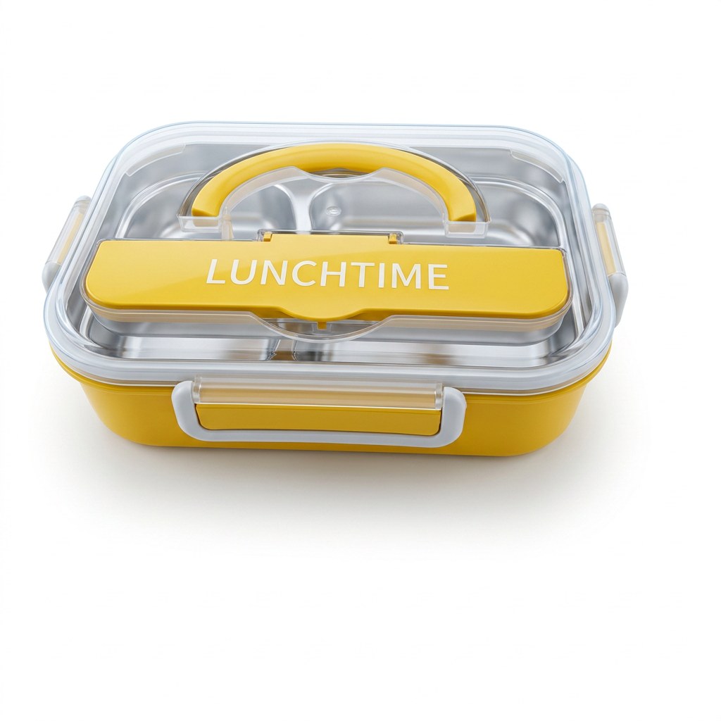 Stainless Steel Bento Lunch Box Nursery - Yellow