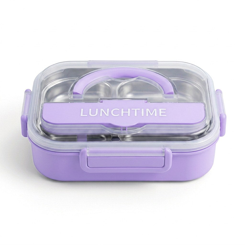 Stainless Steel Bento Lunch Box Nursery - Light Purple