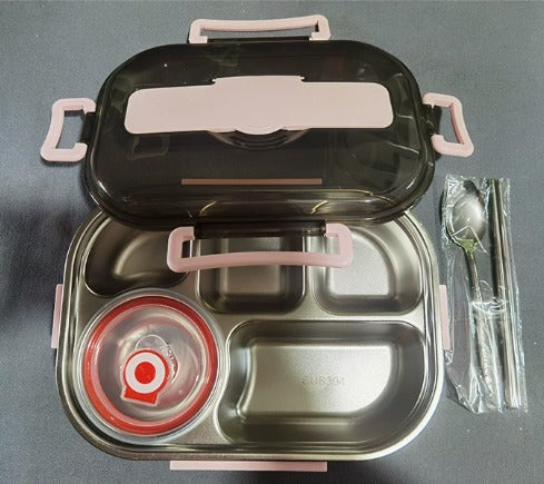 Feast lunch box with removable bowl and stainless steel cutlery included