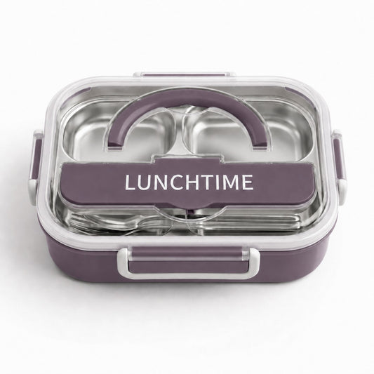 Stainless Steel Bento Lunch Box - Purple
