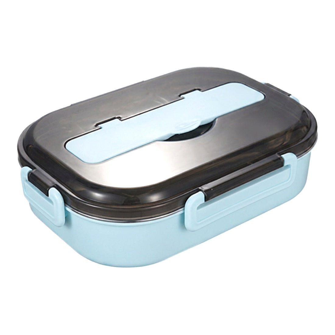 Blue 5-compartment stainless steel lunch box