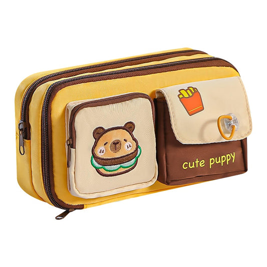 Cute Puppy pencil case - Yellow