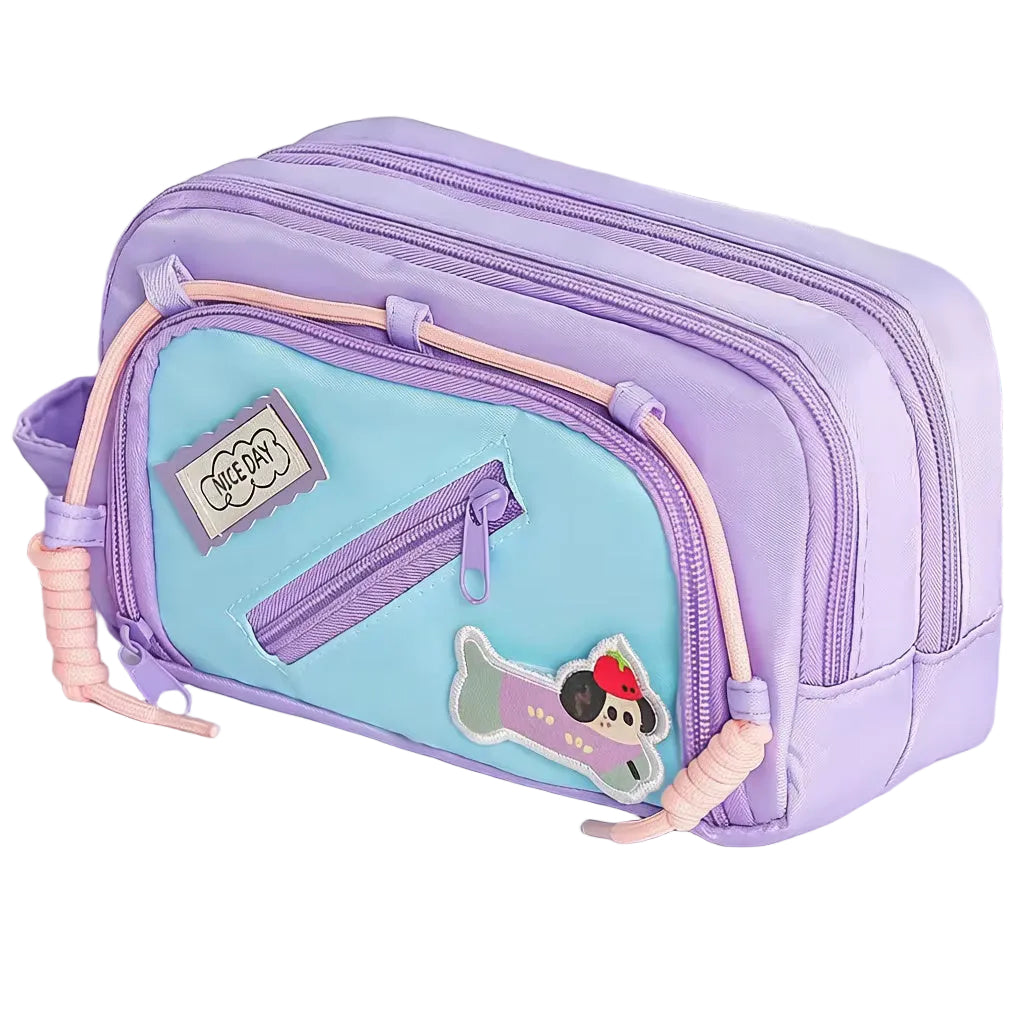 Sausage Dog pencil case - Purple
