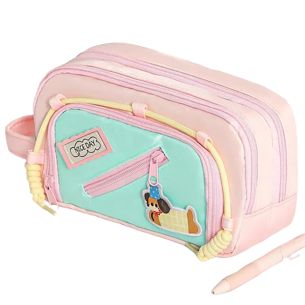 Sausage Dog pencil case - Pink