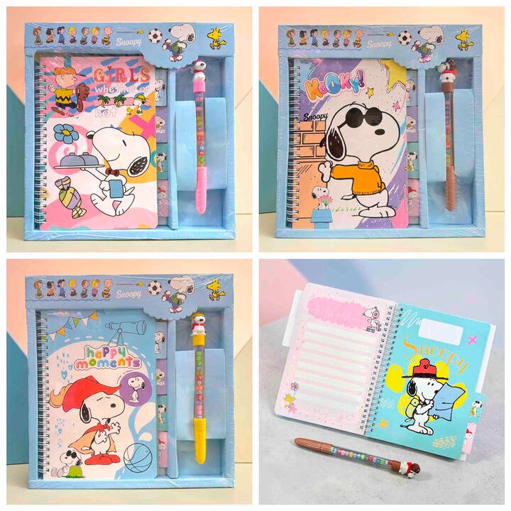 Snoopy copybook sets - all four designs