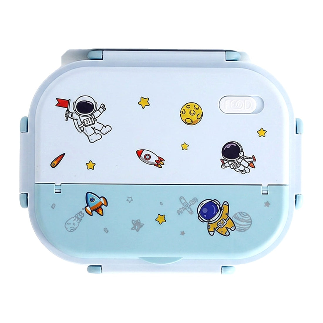 Blue space 4-section stainless steel lunch box