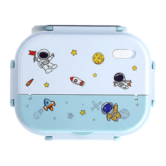 Blue space 4-section stainless steel lunch box