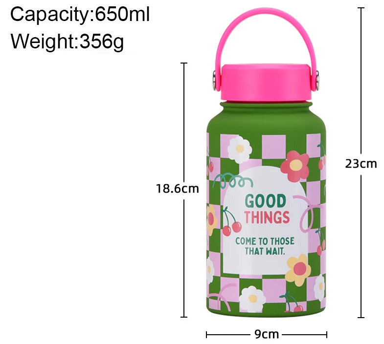 650ml water bottle size and capacity