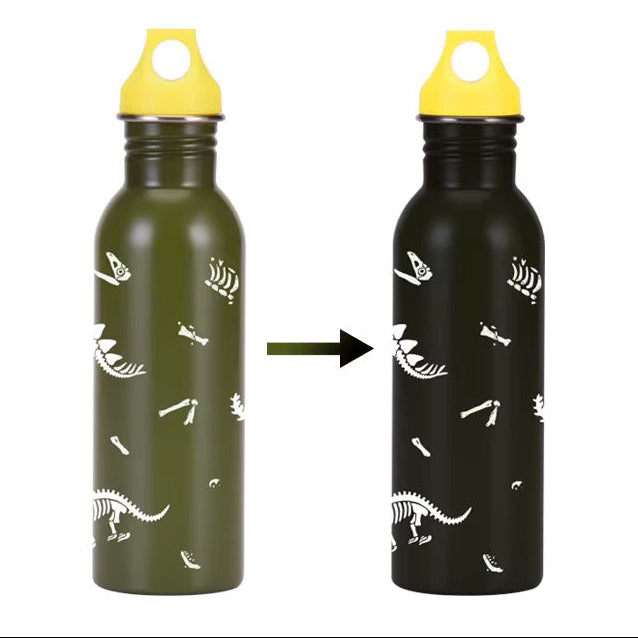 Colour-changing green 750ml water bottle