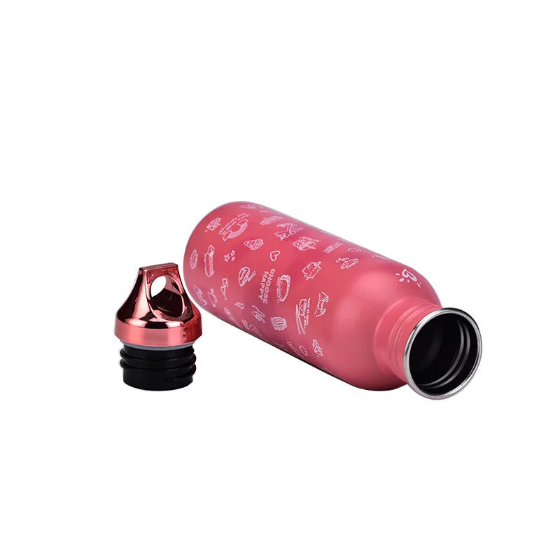 750ml water bottle open with lid off