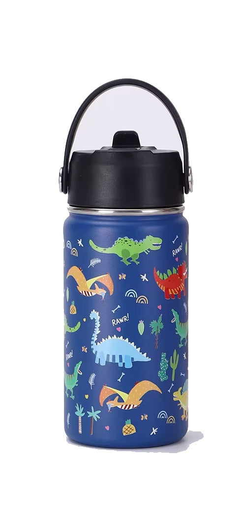 Dinosaur insulated kids water bottle